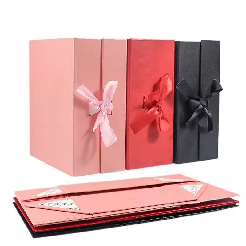 Luxury Foldable Hat Packaging Box Magnetic Folding Shoe Box Gift Boxes with Magnetic Lid