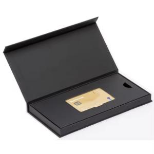 Luxury Black Paper Cardboard Packaging Credit Band VIP Membership Card Gift Boxes