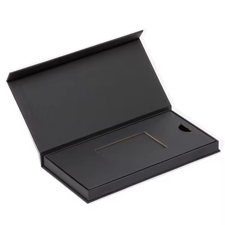 Luxury Black Paper Cardboard Packaging Credit Band VIP Membership Card Gift Boxes