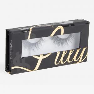 Delicate Magnetic Black Book Shape Style Eyelash Packaging Box With Plastic Insert