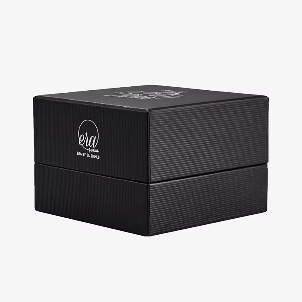 Luxury Texture Paper Packaging Black Lid And Base Rigid Gift Boxes For Watch