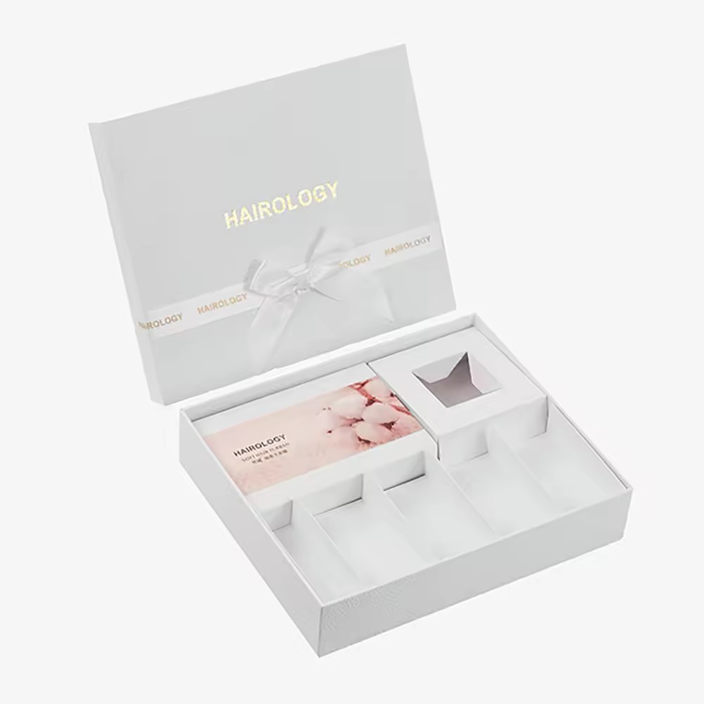 Packaging Cosmetic Essential Oil Lid And Base Rigid Gift Boxes With Paper Tray