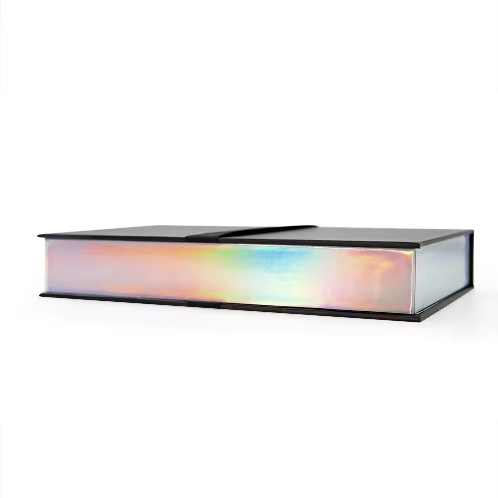 Magnet Rigid Cardboard Hair Extension Bundle Packaging Holographic Gift Box