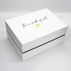 Luxury Rigid Cardboard Packaging White Gift Paper Boxes With Removable Lid