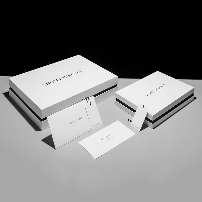 Luxury Rigid Cardboard Cosmetic Paper Packaging White Lid Base Box