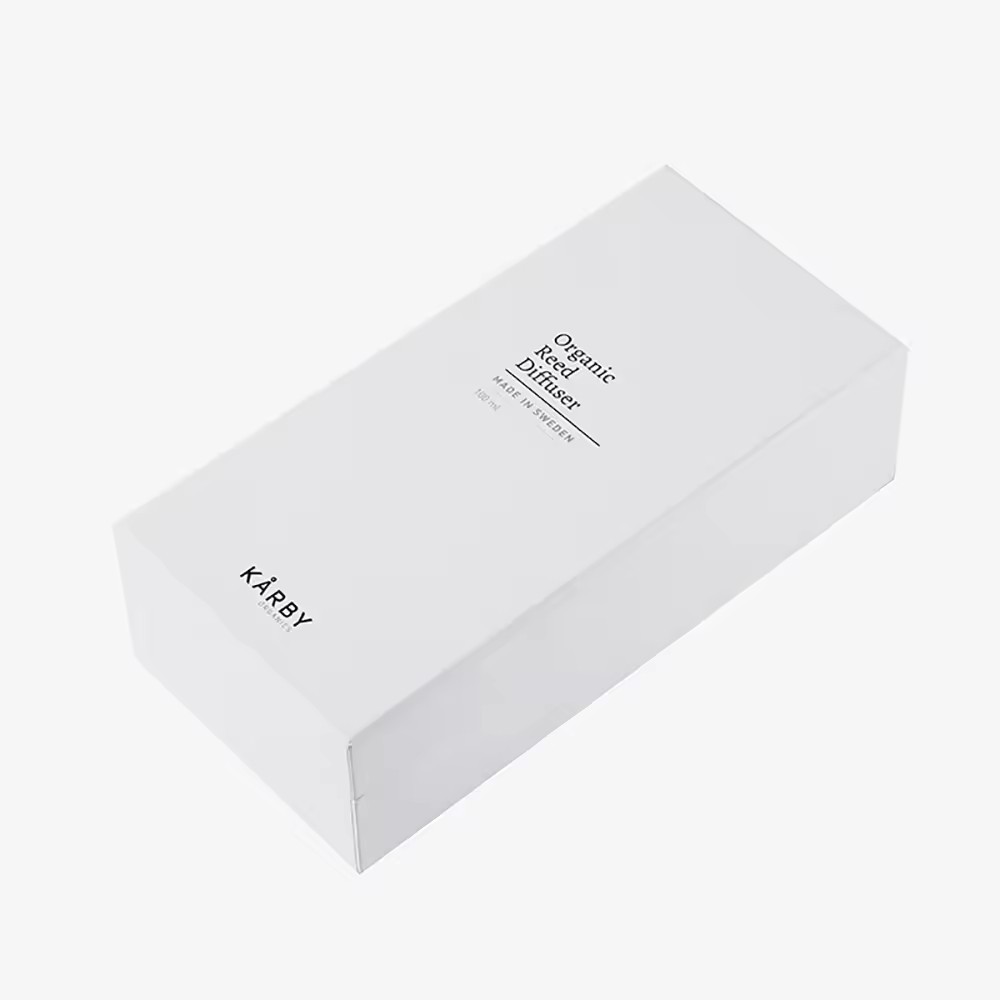 White Essential Oli Packaging Lid And Base Rigid Gift Boxes With Paper Tray