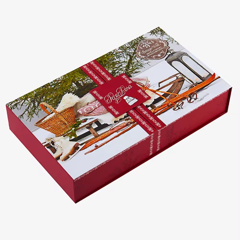 Rigid Paper Board Folding Rigid Box Christmas Holiday Box for Gift