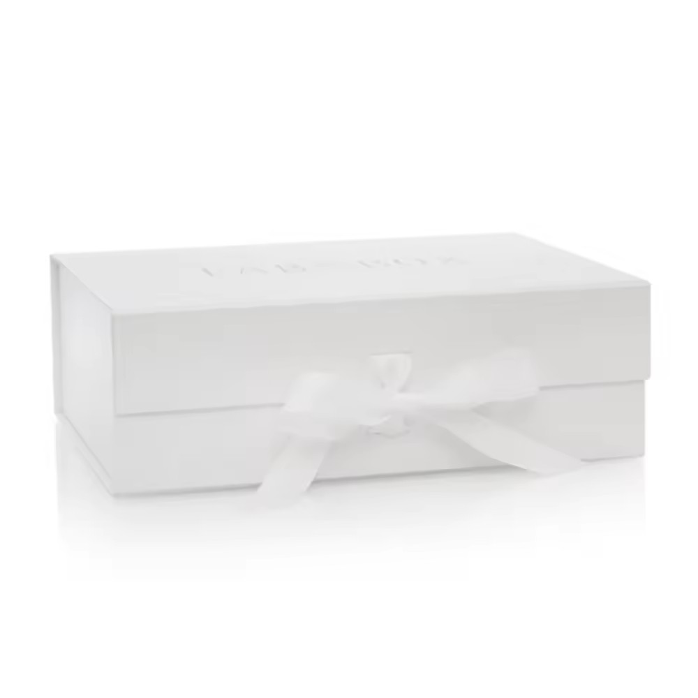 Magnetic Closure Foldable Luxury Cosmetics Beauty Skin Care Rigid Gift Box With Ribbon