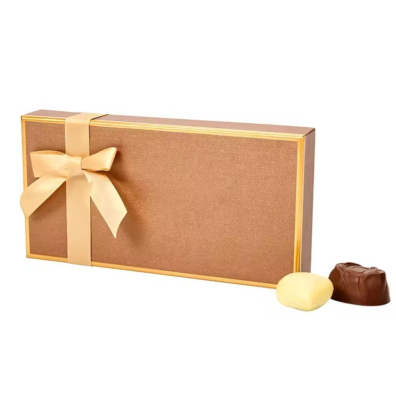 Luxury Chocolate Packaging Boxes Rigid Cardboard Gift Box for Food Stamp Printing for Chocolate Storage