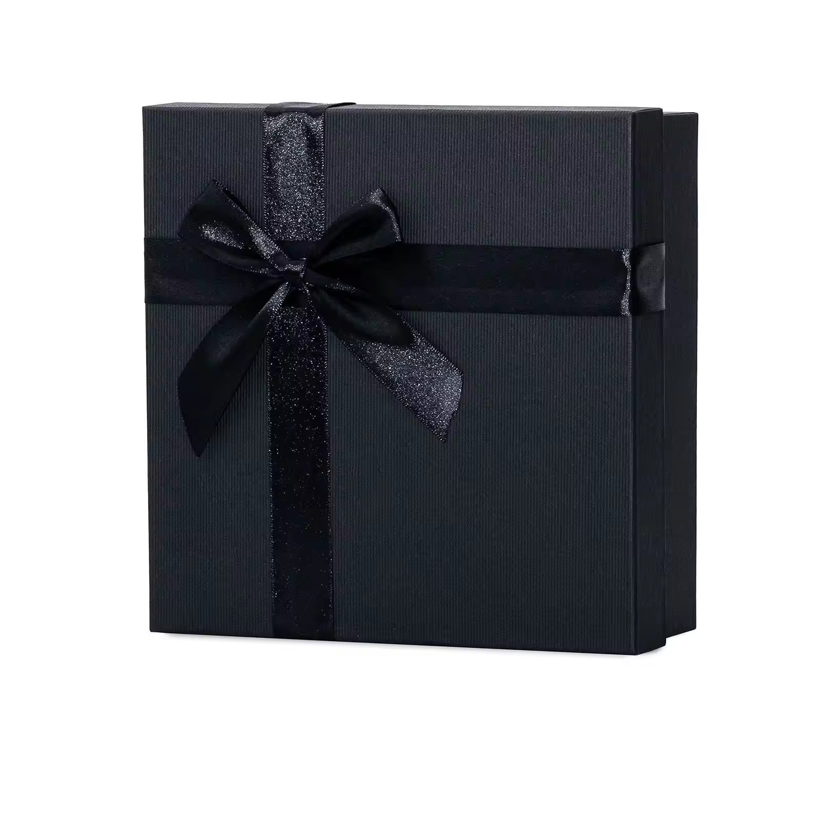 Elegant Large Black Lid And Base Cardboard Box Hookah Gift Packaging Box With Ribbon For Gift Pack