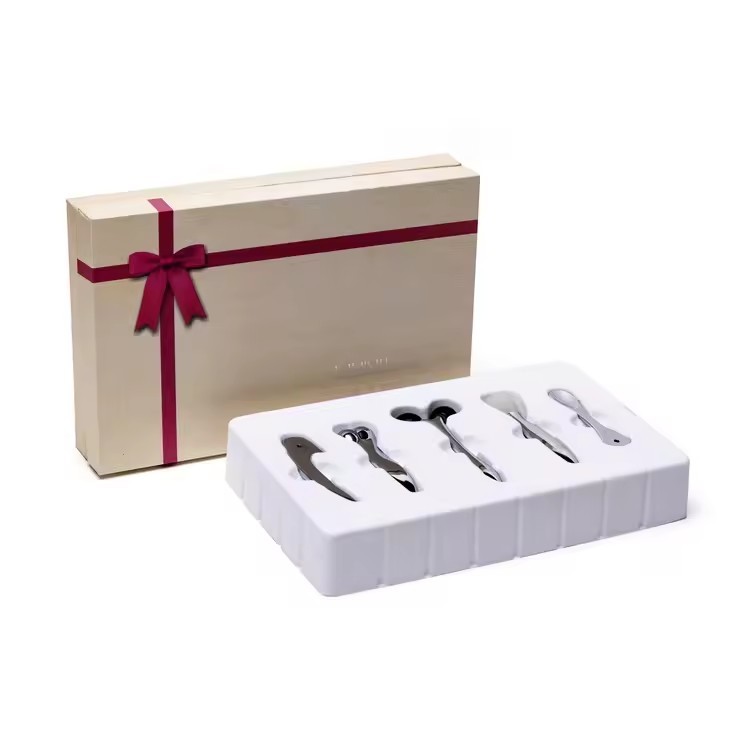 Lid And Base Gift Box Beauty Cosmetic Product Packaging Box With Ribbon