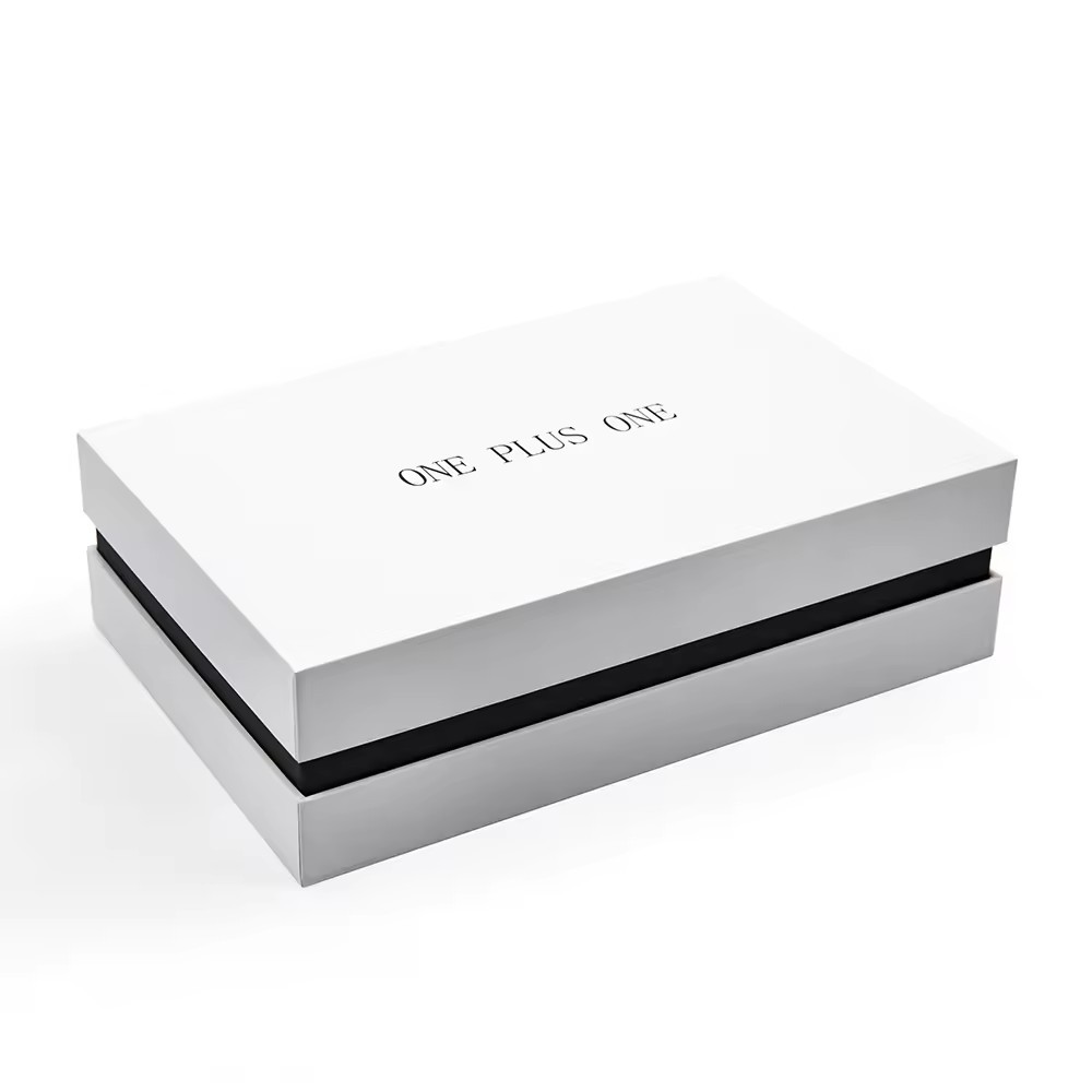 Luxury White Cardboard Packaging Removable Lid Rigid Neck Cosmetic Gift Boxes