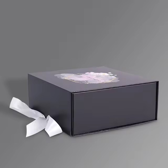 Black Boxes For Gift Pack Cardboard Corrugated Paper Box Magnetic Gift Box