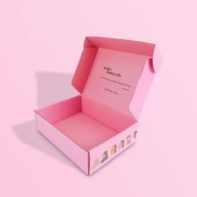 Matte Lamination Pink Box Shoes And Clothes Box