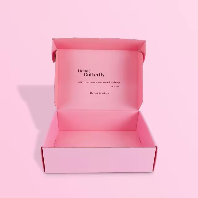 Matte Lamination Pink Box Shoes And Clothes Box