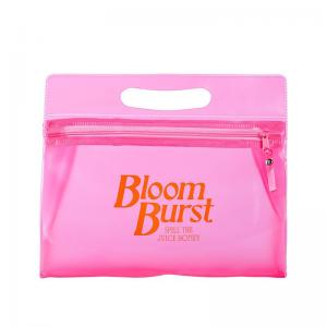 Colored jelly bag PVC transparent hand-held zipper bag