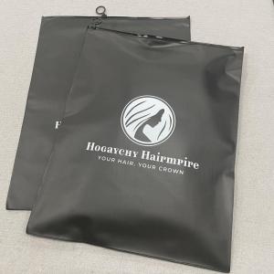 Customized Print Packaging Bag for Clothes, Black Color Durable Ziplock Zipper Bag