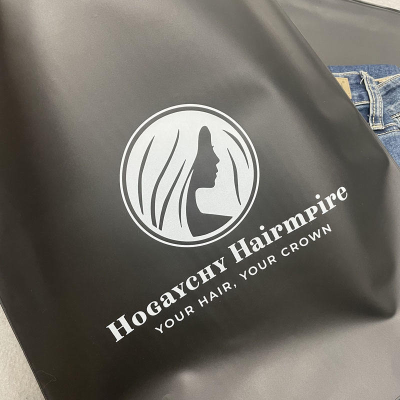 Customized Print Packaging Bag for Clothes, Black Color Durable Ziplock Zipper Bag