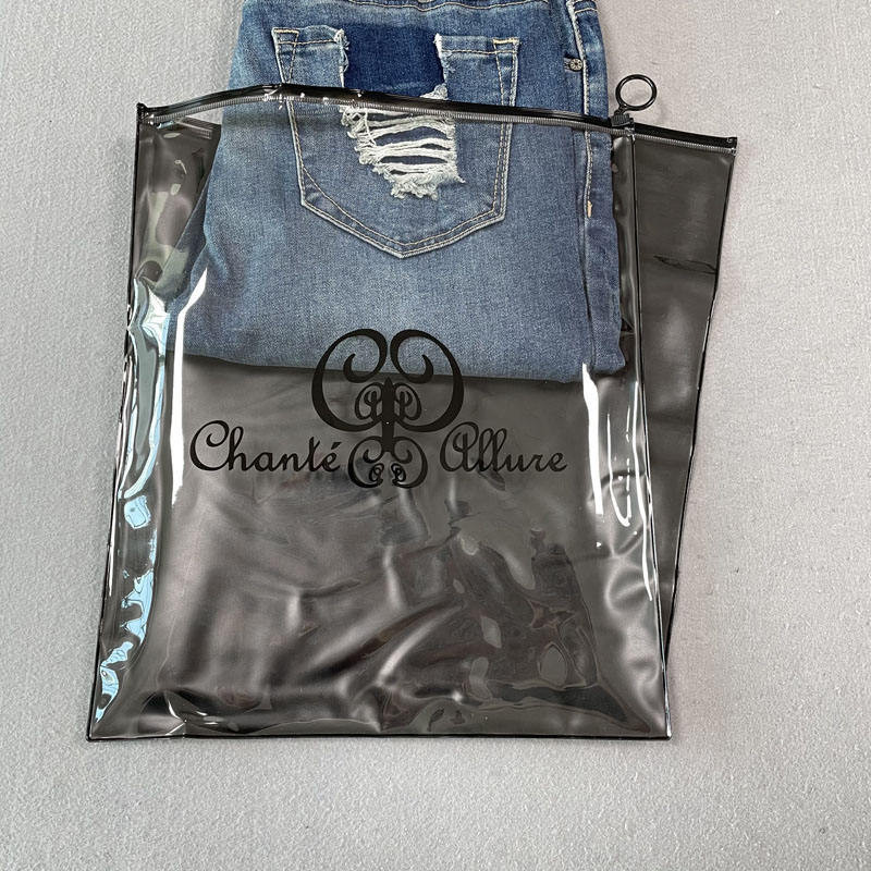 Customized Poly Bag Reusable Carrying T-shirt Plastic Packaging Printed Bags for Garment Clothing Slide Zip Lock Bags