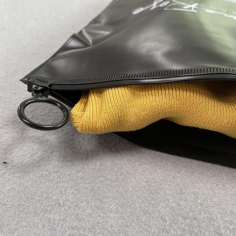 Durable Black PVC Packaging Pouches Waterproof Dust Proof Clothing Swimwear Clothes Packaging Bags