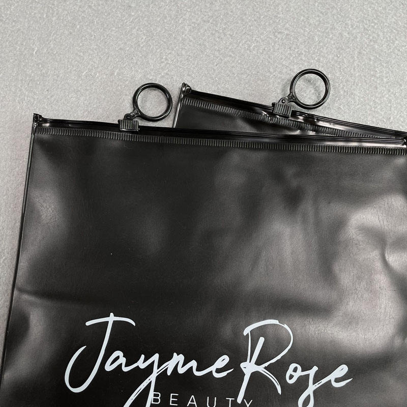 Durable Black PVC Packaging Pouches Waterproof Dust Proof Clothing Swimwear Clothes Packaging Bags